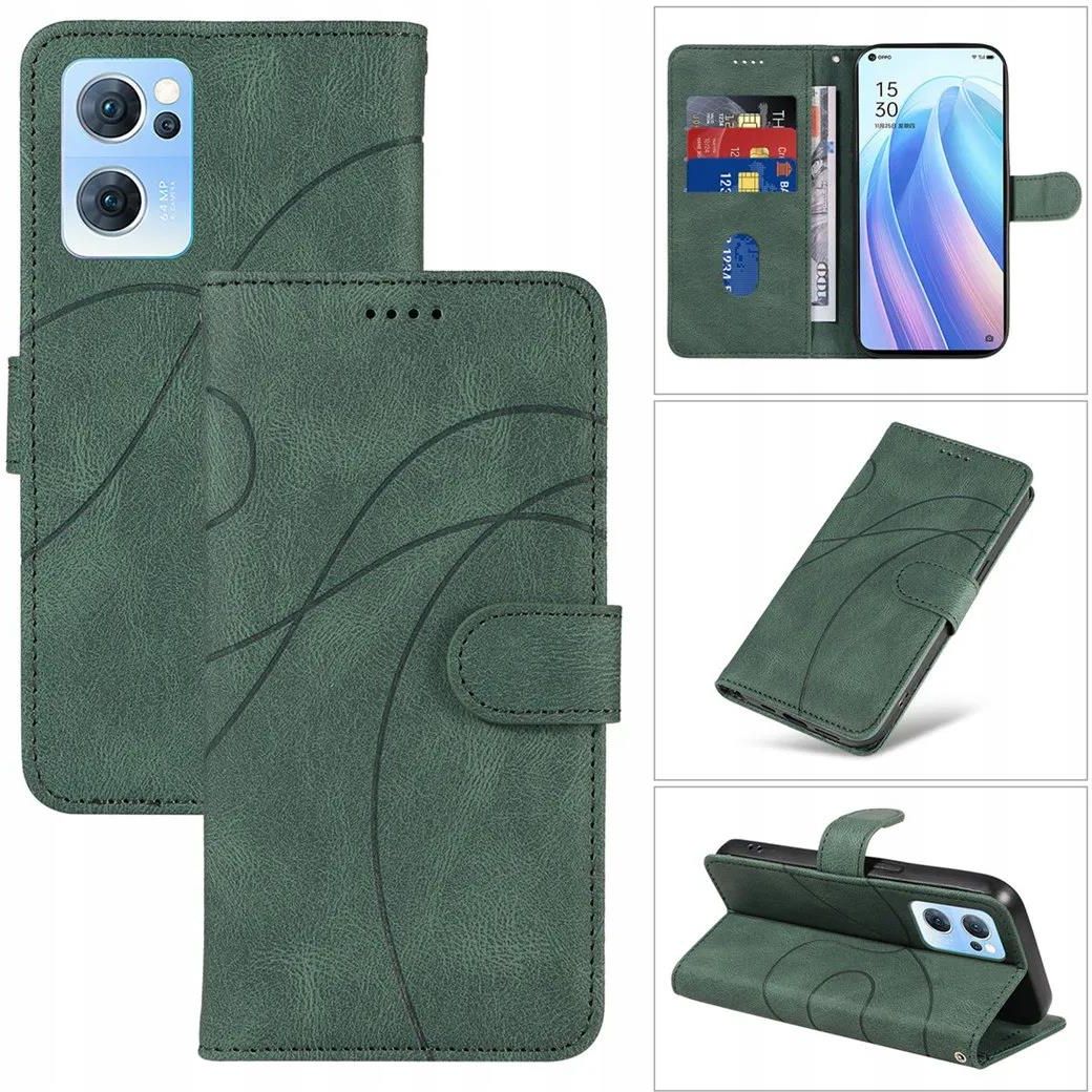 BaiFu Cover in Pelle per Oppo Reno 11 con Porta Carte e Cinturino da Polso, Custodia Portafoglio per Oppo Reno 11 Floreale Donne-02