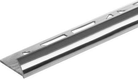 Profil krawędziowy owalny aluminium poler CEZAR 8mm 2,5m Srebrny
