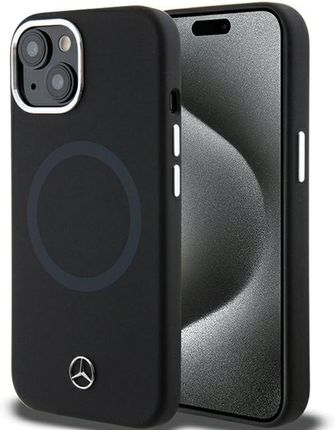 Mercedes Mehmp15S23Scmk Iphone 15 6 1" Czarny Black Hardcase Silicone Bicolor Magsafe