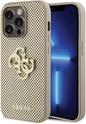 Guess Guhcp15Lpsp4Lgd Iphone 15 Pro 6 1" Złoty Gold Hardcase Perforated 4G Glitter