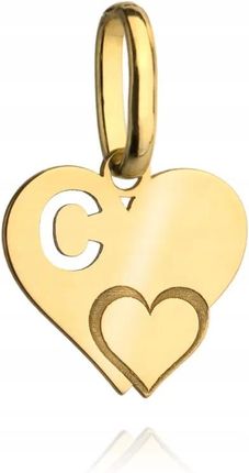 Biżuteria Gabor Złota zawieszka literka C serce 585