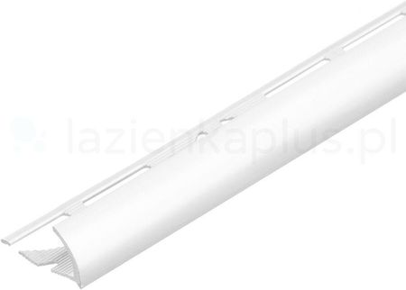 Profil krawędziowy owalny aluminium malowane CEZAR 10mm 2,5m Biały