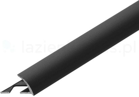 Profil krawędziowy owalny aluminium malowane CEZAR 10mm 2,5m Czarny Mat