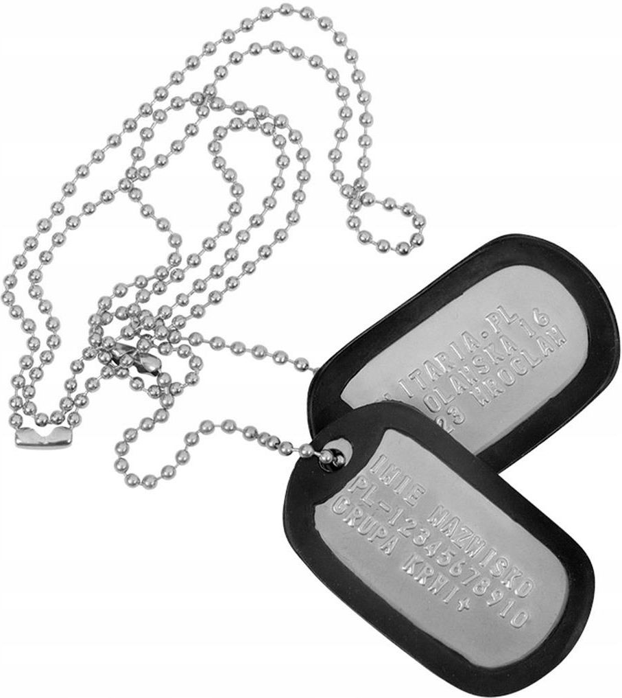Nieśmiertelnik Dog Tag z wybiciem własny tekst Ceny i opinie Ceneo.pl