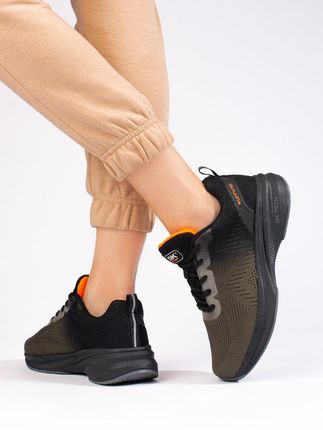 Sportowe buty tekstylne damskie czarne DK-40
