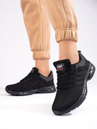 Damskie czarne tekstylne buty sportowe DK-39