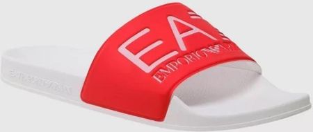 EA7 Koralowo-białe klapki z białym logo