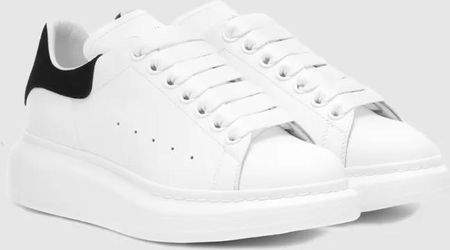 ALEXANDER MCQUEEN Białe sneakersy damskie z czarnym napiętkiem
