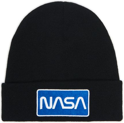 Cropp - Czarna czapka NASA - Czarny