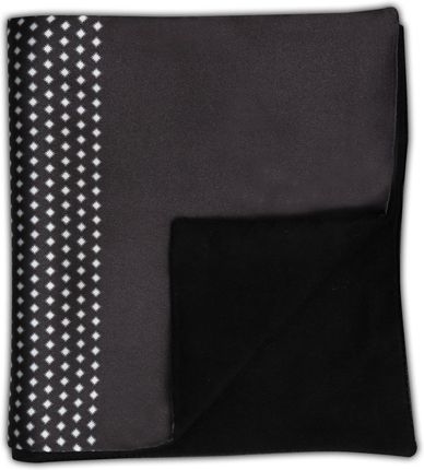 Elegancki czarny szal do płaszcza w geometryczny wzór L33
