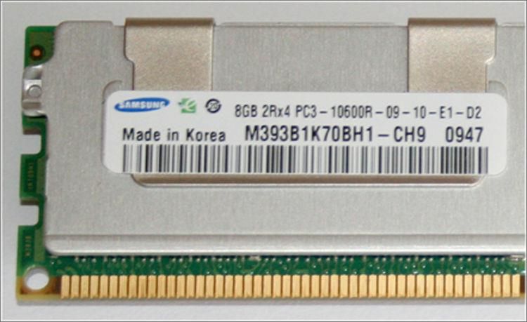 1x8GB M393B1K70CHD-CH9-DG SAMSUNG 8GB 2RX4 PC3-10600R MEMORY MODULE