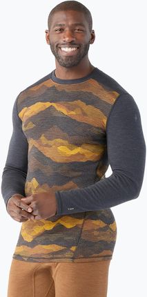 Longsleeve Termoaktywny Męski Smartwool Merino 250 Baselayer Crew Boxed Charcoal Mtn Scape