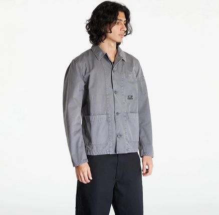 C.P. Company Military Twill Emerized Workwear Shirt Excalibur Grey