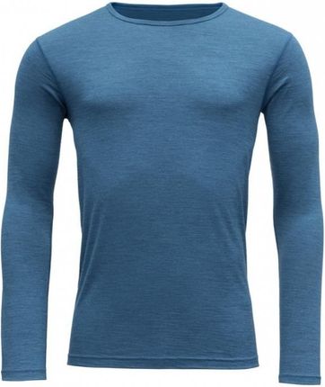 T-Shirt Devold Breeze Merino 150 Shirt Man Blue Melange
