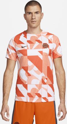 Męska Przedmeczowa Koszulka Piłkarska Z Krótkim Rękawem Nike Dri-Fit Inter Mediolan Academy Pro Biel