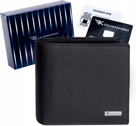 Kochmanski skórzany portfel męski Premium saffiano Rfid