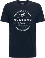 Zdjęcie MUSTANG ALEX C PRINT MĘSKI T-SHIRT KOSZULKA LOGO TEE DARK SAPPHIRE 1015052 4136 - Puławy