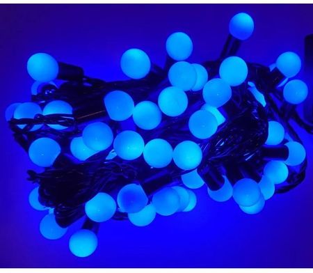 Lampki choinkowe kulki 200 LED-16m niebieskie małe perełki led