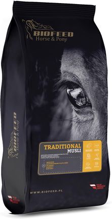 Pasza dla koni musli podstawowe BIOFEED Horse & Pony Traditional Musli 20 kg