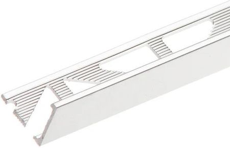 Profil narożny zakończeniowy do glazury aluminium poler CEZAR 12,5mm 2,5m Srebrny