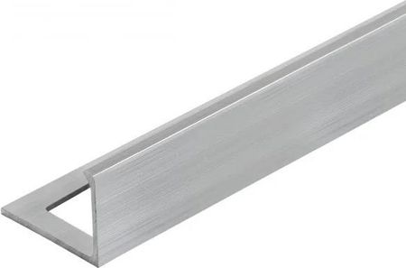 Profil narożny zakończeniowy do glazury aluminium naturalne CEZAR 22mm 2,5m Srebrny