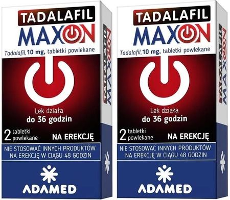 Tadalafil Maxon 10 mg 2 opakowania po 2 tabletki