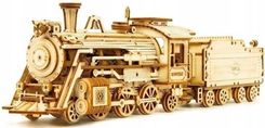 ROBOTIME Drewniany Model Puzzle 3D Lokomotywa ZABAWKA PREZENT DLA DZIECI