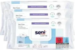 Seni Care chusteczki pielęgnacyjne XXL 3x 80 sztuk [3-PAK] + Seni Care ochronny krem do rąk 500 ml
