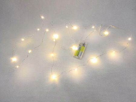 LAMPKI LED białe ciepłe na baterie (650.3) stroik na BOŻE NARODZENIE