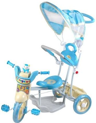 Rowerek trzykołowy dla maluszka misiu niebieski