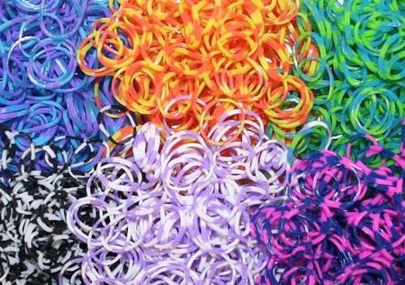 Kolorowe gumki zestawy kolorystyczne dwukolorowe