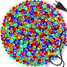 Lampki choinkowe sznur 25m z 500 kolorowych lampek LED z pamięcią - zdjęcie 1