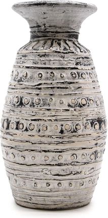 Ceramiczny Wazon Z Lombok Wazon Klasyczny Kremowy