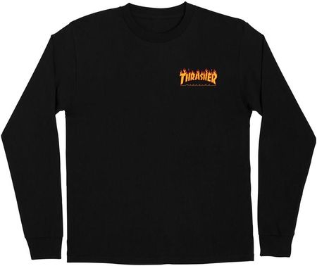 koszulka SANTA CRUZ - Thrasher Flame Dot L/S Regular T-Shirt Mens Santa Cruz Black (146527) rozmiar: