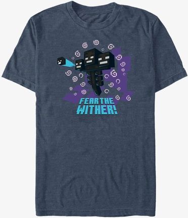 Queens Minecraft - FEAR THE WITHER Unisex T-Shirt Vintage Heather Navy