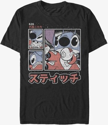 Queens Disney Classics Lilo & Stitch - Stitch Kanji Unisex T-Shirt Black