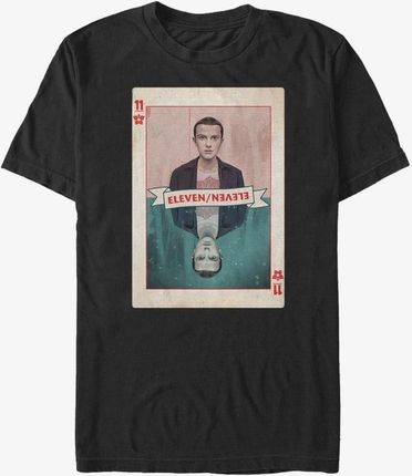 Queens Netflix Stranger Things - Eleven Card Men's T-Shirt Black