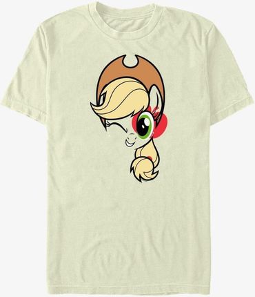 Queens Hasbro Vault My Little Pony - Applejack Face Men's T-Shirt Natural