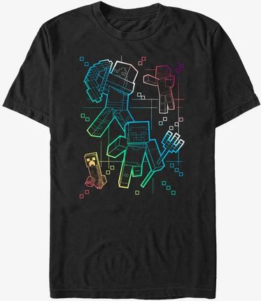 Queens Minecraft - Gradient Lines Unisex T-Shirt Black