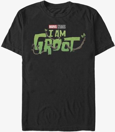 Queens Marvel I Am Groot - Groot Main Logo Men's T-Shirt Black