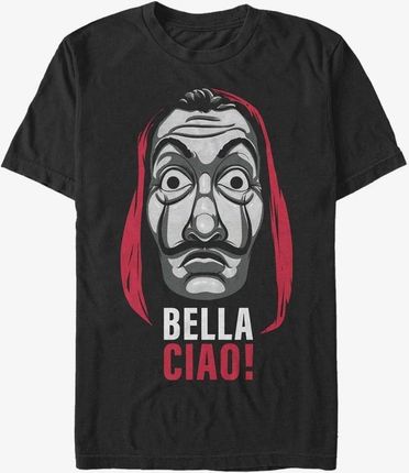 Queens Netflix Money Heist - Bella Ciao Mask Men's T-Shirt Black