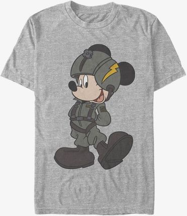 Queens Disney Classic Mickey - Mickey Jet Pilot Unisex T-Shirt Heather Grey