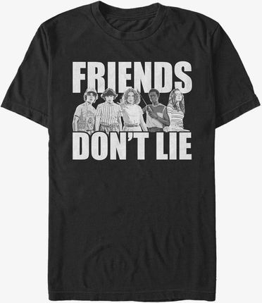 Queens Netflix Stranger Things - Cast Friends Don't Lie Unisex T-Shirt Black