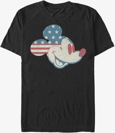 Queens Disney Classic Mickey - Mickey Americana Flag Fill Unisex T-Shirt Black