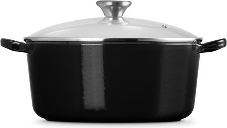Le Creuset Brytfanna Okrągła Tradition ze szklaną pokrywką 22 cm Czarny Mat (27001220000461)