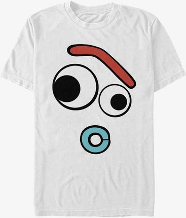 Queens Pixar Toy Story 4 - Big Face Curious Forky Unisex T-Shirt White