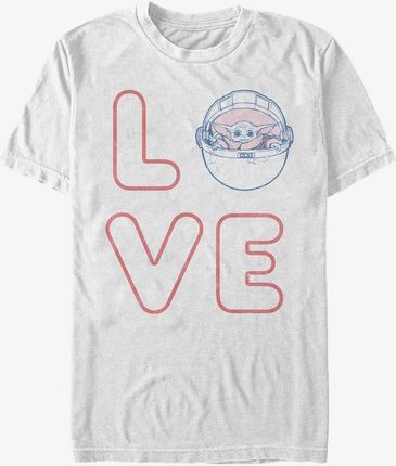 Queens Star Wars: The Mandalorian - LOVE STACKED Unisex T-Shirt White