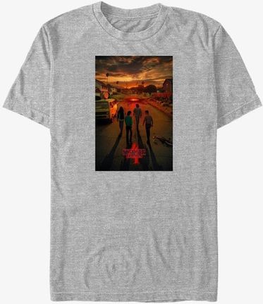 Queens Netflix Stranger Things - California Poster Unisex T-Shirt Heather Grey