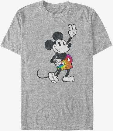 Queens Disney Classics Mickey Classic - Tie Dye Mickey Stroked Unisex T-Shirt Heather Grey