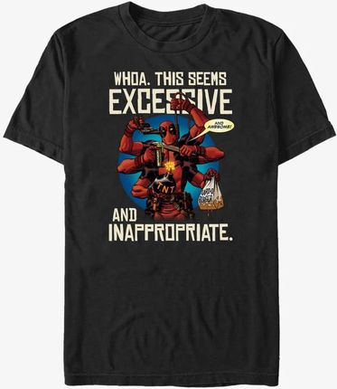 Queens Marvel Deadpool - Excessive and Innapropriate Unisex T-Shirt Black